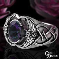 Sterling Silver Viking Owl Ring