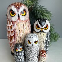 Owl Matryoshka Nesting Dolls