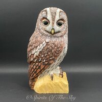 Tawny Owl wood carving