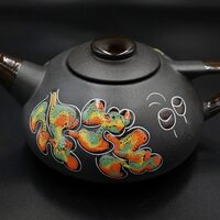 Handmade ceramic teapot with Owls
