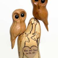 Valentines day gifts, Anniversary gifts for him, owl gifts for wife, couple gifts, wood carv...