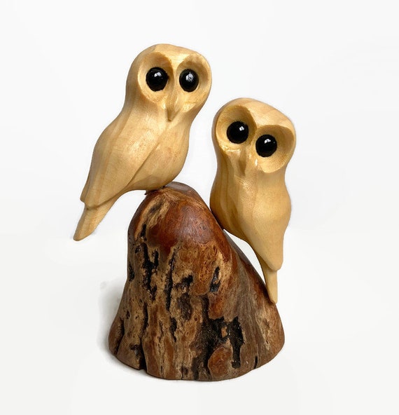 Anniversary gifts for men, Valentine's day gifts,  owl gifts for wife, couple gifts, wood carving