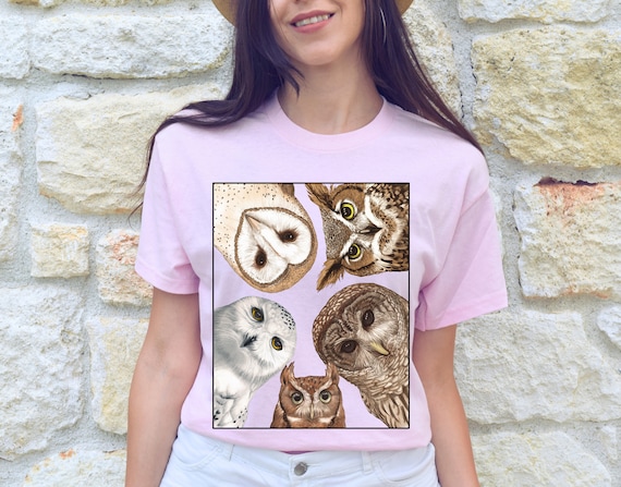 Owl T-shirt, Summer Shirt, Bird Shirt, Tee Shirt, Owl Lover Shirt, Bird Lover Shirt, Nature Lover Shirt, Dad Gift, Mom gift,