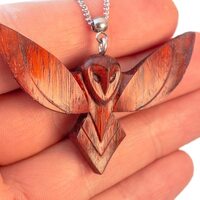 Wooden Owl Pendant, handmade animal pendant, Gift for both Men and Women, Owl necklace