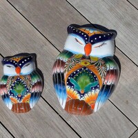 Sleeping Owls Wall Decor | Handmade Mexican Art & Ceramic Talavera Owls Hails from Oaxac...