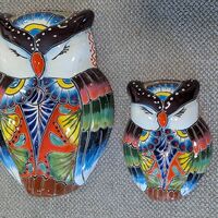 Sleeping Owls Wall Decor | Handmade Mexican Art & Ceramic Talavera Owls Hails from Oaxac...