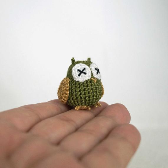 Micro Crocheted Owl