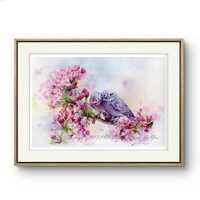 Watercolor ART PRINT – owl lover art print, 7.3 x 11” Unframed, lover wall art, ...