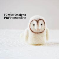 PDF Owl Needle Felting Instructions, DIY bird wool fiber instructions