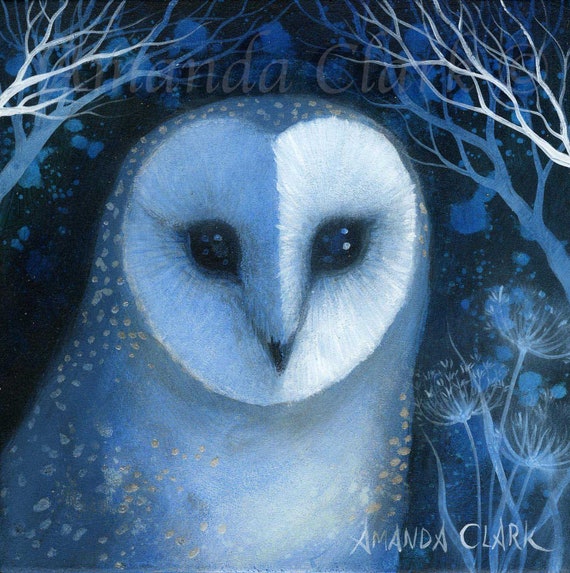 Limited edition Owl giclee print: Deep in the Night