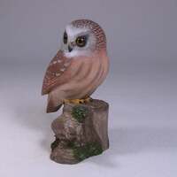 Saw-whet Owl Wood Carving