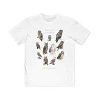 Owls of Ontario - Men's Very Important Tee - Featuring 11 Owl Oil Paintings