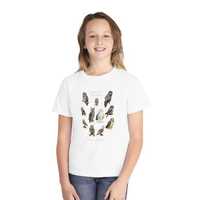 Owls of Ontario - Youth Midweight Tee - Featuring 11 Owl Oil Paintings