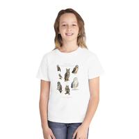 Owls of New Brunswick - Youth Midweight Tee - Featuring 7 Owl Oil Paintings