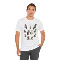 Owls of Michigan - Unisex Jersey Short Sleeve Tee - Featuring 11 Owl Oil Paintings