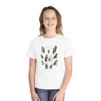Owls of Michigan - Youth Midweight Tee - Featuring 11 Owl Oil Paintings