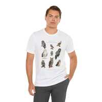 Owls of Massachusetts - Unisex Jersey Short Sleeve Tee - Featuring 9 Owl Oil Paintings