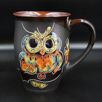 Hand made Ceramic Owl stoneware coffee mug