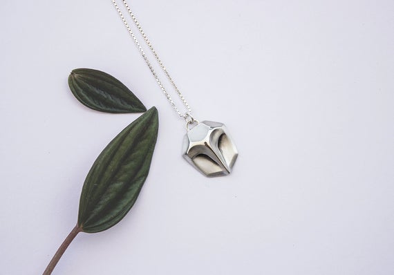 Silver Barn Owl Necklace