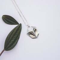 Silver Barn Owl Necklace