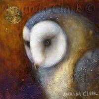 SALE! Limited edition giclee print titled "Betwixt" by Amanda Clark - owl art prin...