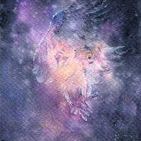 Owl Spirit no2- ORIGINAL watercolor painting 7.5x11 inches