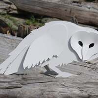 Free Shipping!, Garden Owl, Steel Owl Sculpture, Iron Art, Snowy, Barn Owl, Garden Sculpture...