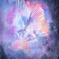 PRINT –Owl Spirit  Watercolor painting 7.5 x 11”