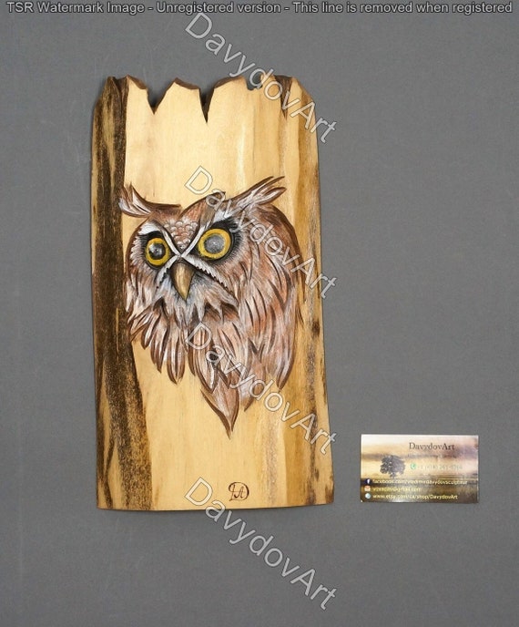Small Cartoon Owl Hand Carved in wood