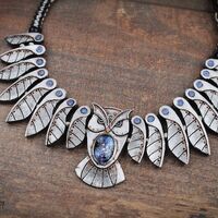 Mechanical Galaxy Owl Necklace