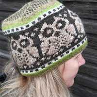 Knitted winter hat with owl,wool Nordic hat,winter accessories,soft and casual Christmas gif...