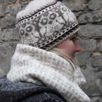 Knitted Nordic winter hat with owls chart,winter accessories,casual and lovely Christmas gif...