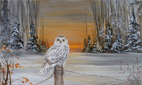 Snowy Owl oil painting - Snow Queen