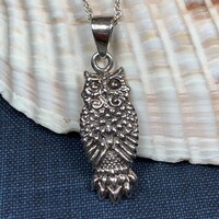 Owl Necklace, Wiccan Jewelry, Bird Pendant, Nature Jewelry, Forest Jewelry, Pagan Jewelry, M...