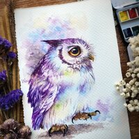 Slow step ORIGINAL watercolour painting 7.5x11 inches,Hand-painted by Yui Chatkamol,fantasy,...