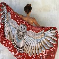 Red Owl Scarf / Shawl