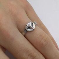 Sterling Silver Barn Owl Ring