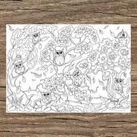 Owl - Printable Adult Coloring Page from Favoreads (Coloring book pages for adults and kids,...
