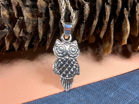 Owl Necklace in sterling silver
