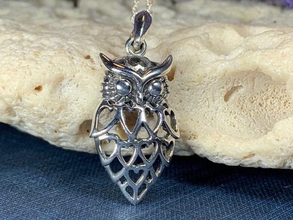 Owl Necklace, Bird Pendant