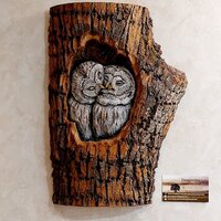 Owls Carved in Wood, Wall Art, Wooden Bird Decoration, Unique Gift For Nature lovers, Fresh ...