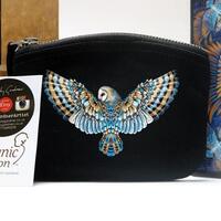 Premium Quality Organic Barn Owl purse bag, bird, spirit pouch, animal, Mother nature handba...