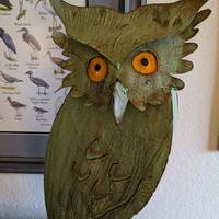 Owl Home Decor, Metal Owl Statue, Owl Decoration for Home, Metal Owl Yard Art, Metal Owl Scu...