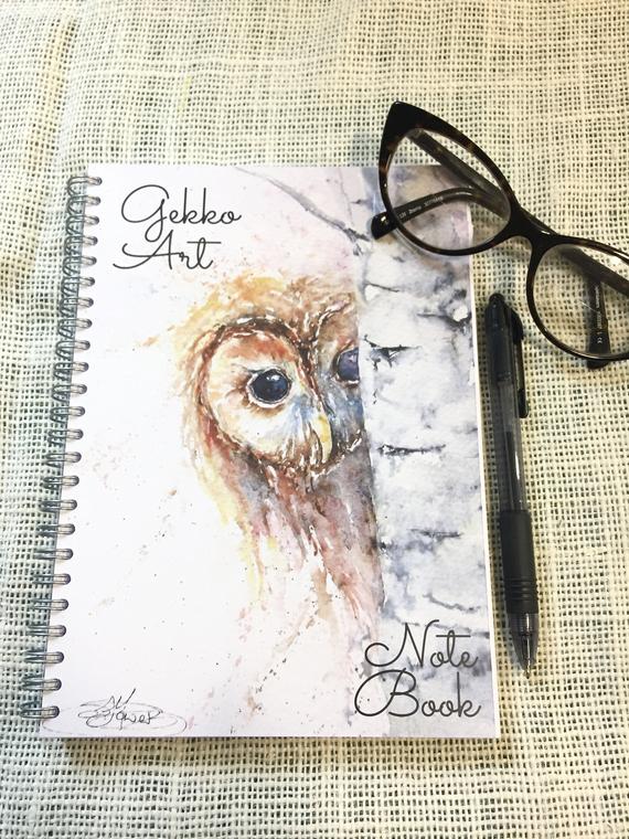 Tawny Owl spiral bound Notebook, Notepad