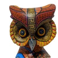 Alebrije Owl Figurine, Handmade Home Decor, Fine Folk Art of Oaxaca Mexico, Original Wood Sc...