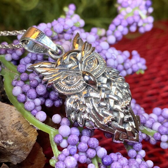 Owl Necklace, Bird Pendant, Nature Forest Jewelry