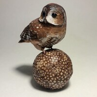 Tawny owl sculpture, gift for a family member, figurine for owl lovers, owl lovers gift, han...