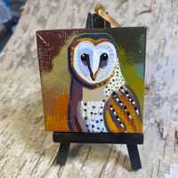 Barn owl- A one-of-a-kind painting of this magnificent bird by Ashley Wolff