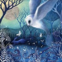 Limited edition Owl giclee print: Silver Light