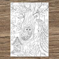 Birds on a Tree - Printable Adult Coloring Page from Favoreads (Coloring book pages for adul...